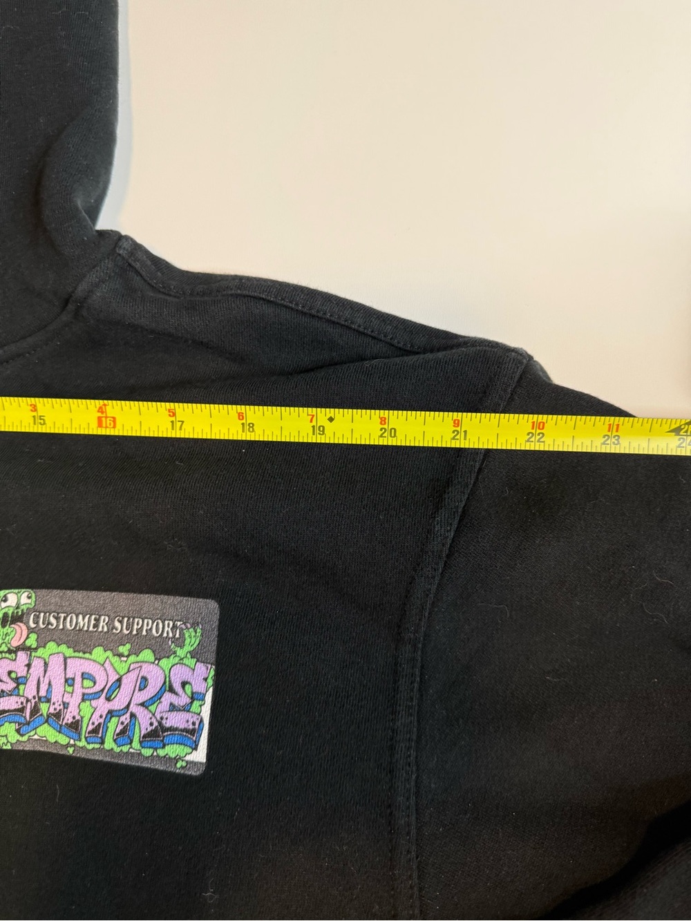 Empyre Black Graphic Hoodie Large Graffiti Skate Streetwear Pullover - Picture 8 of 10